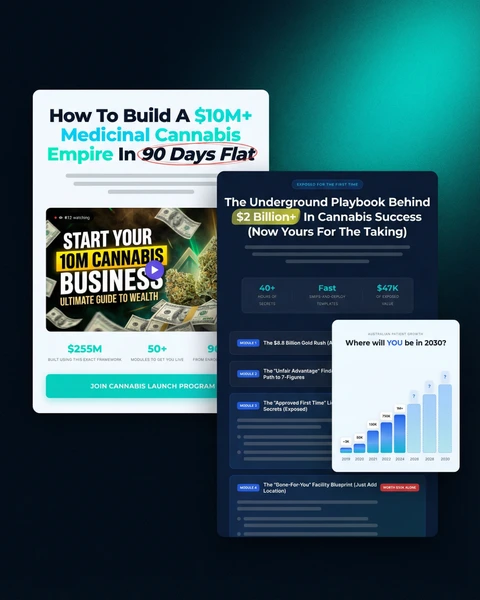 HCPA medicinal cannabis education course landing page design