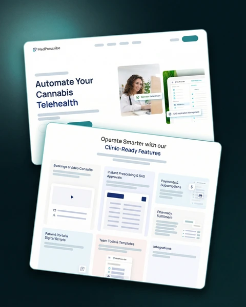 MedPrescribe cannabis telehealth platform website design